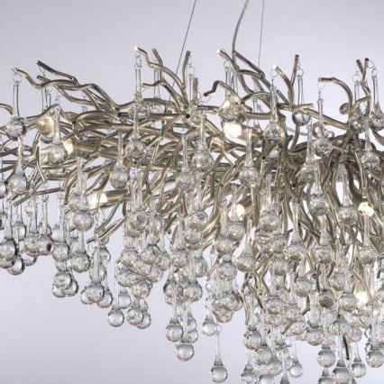 Paul Neuhaus 2031-55 - Hanglamp aan een koord ICICLE 15xG9/40W/230V 75x150 cm glanzend chroom