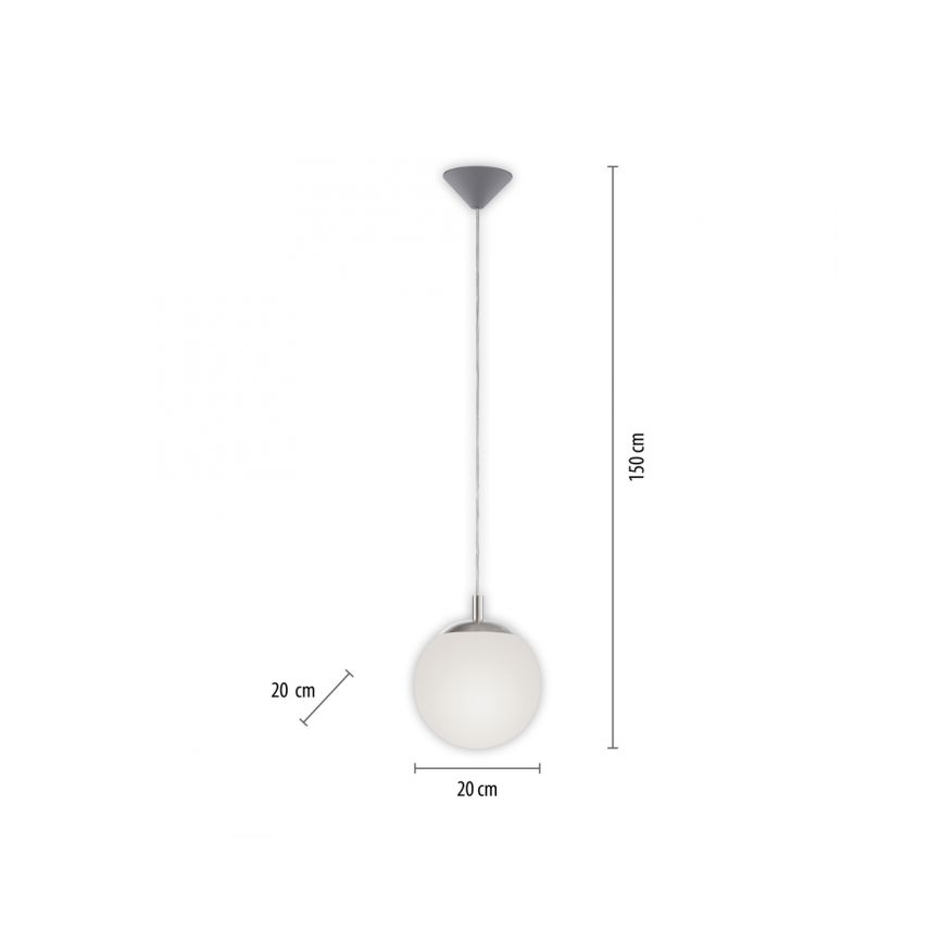 Paul Neuhaus 2072-55 - Hanglamp aan een koord BOLO 1xE27/60W/230V diameter 20 cm