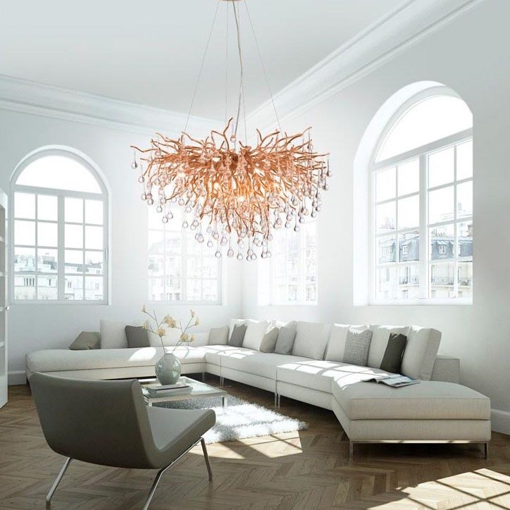 Paul Neuhaus 2192-11 - Hanglamp aan een koord ICICLE 10xG9/40W/230V 50x100 cm messing