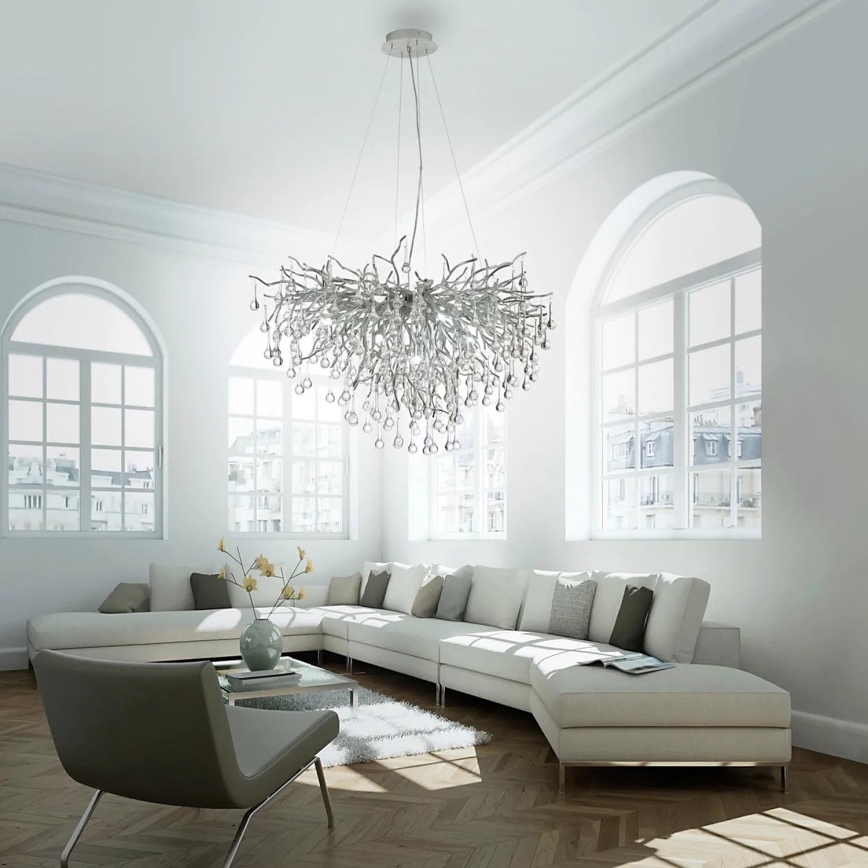 Paul Neuhaus 2192-55 - Hanglamp aan een koord ICICLE 10xG9/40W/230V 50x100 cm glanzend chroom