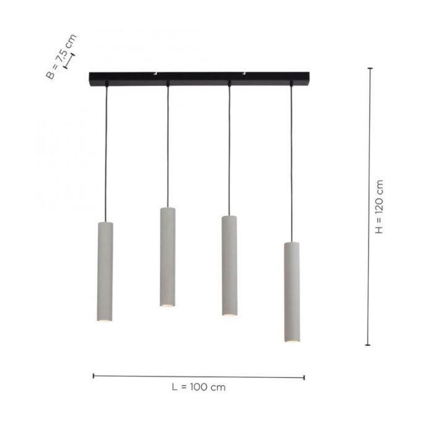 Paul Neuhaus 2204-22 - Hanglamp aan een koord ETON 4xGU10/35W/230V