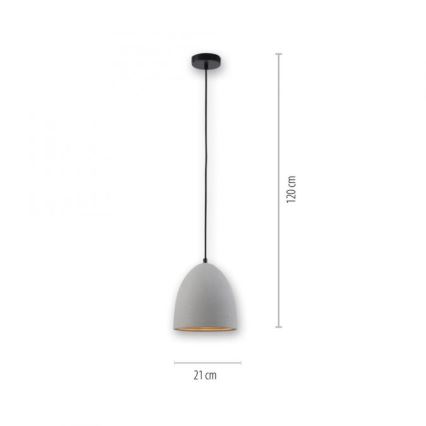 Paul Neuhaus 2231-22 - Hanglamp aan een koord ETON 1xE27/40W/230V beton