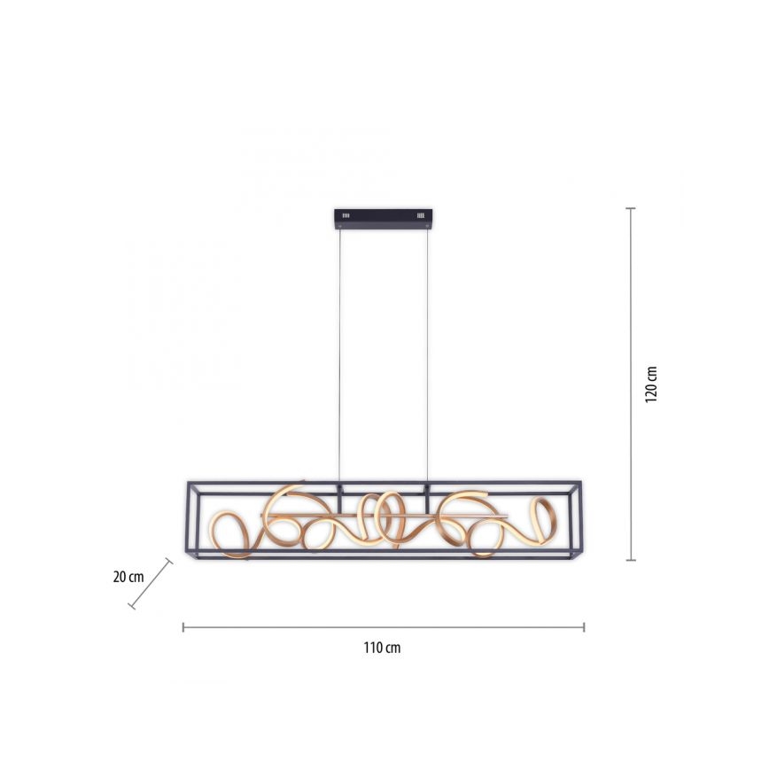 Paul Neuhaus 2416-18 - LED Hanglamp aan koord dimbaar SELINA 4xLED/10,2W/230V