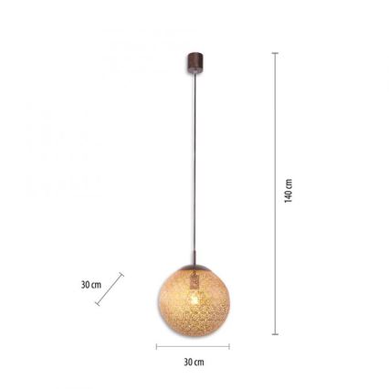 Paul Neuhaus 2420-48 - Hanglamp aan een koord GRETA 1xE27/60W/230V diameter 30 cm