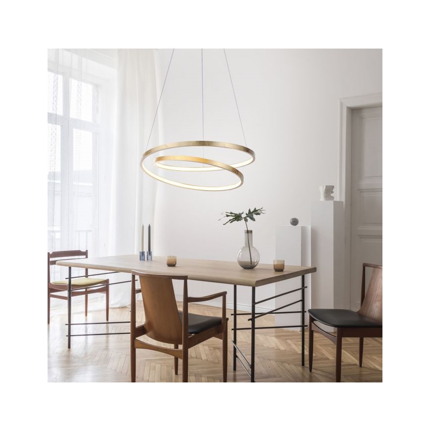 Paul Neuhaus 2472-12 - Dimbare LED Hanglamp aan een koord ROMAN LED/30W/230V goud