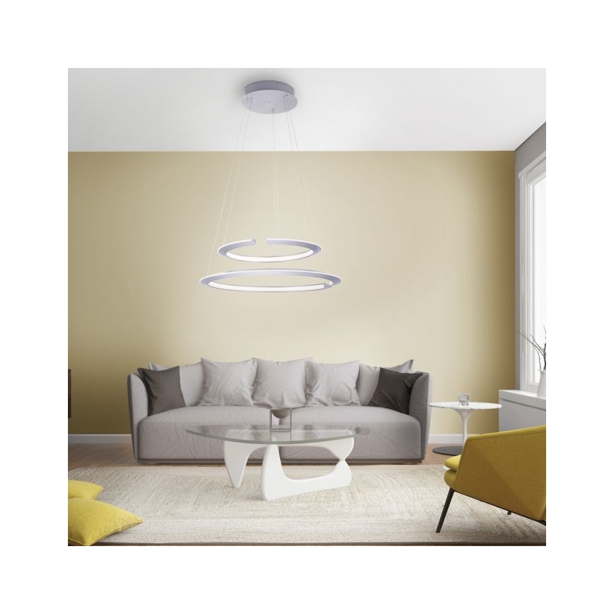 Paul Neuhaus 2491-55 - Dimbare LED Hanglamp aan een koord ALESSA 2xLED/26W/230V + afstandsbediening