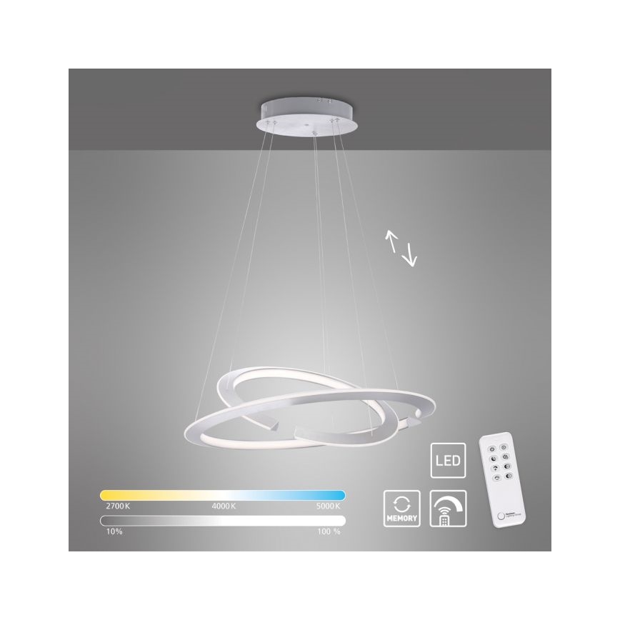 Paul Neuhaus 2491-55 - LED dimbare hanglamp aan kabel ALESSA 2xLED/26W/230V + afstandsbediening