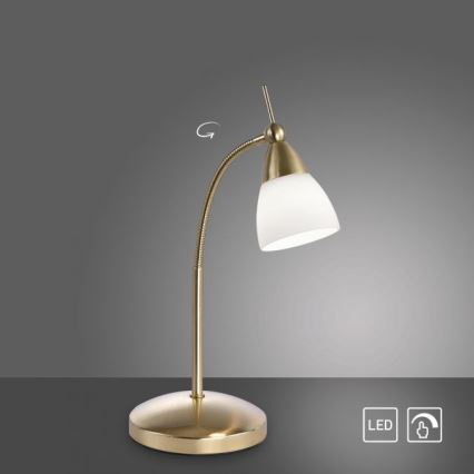 Paul Neuhaus 4001-60 - Dimbaar LED touch tafellampje PINO 1xG9/3W/230V goud