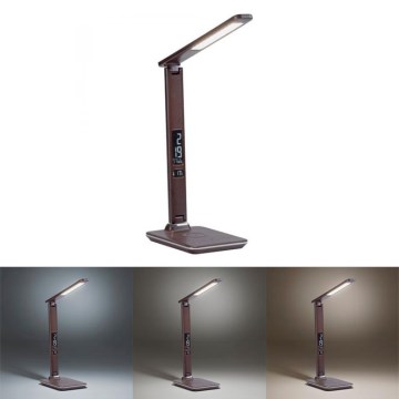 Paul Neuhaus 4595-23 - LED dimbare touch tafellamp met draadloos opladen ADRIANO LED/5W/230V bruin