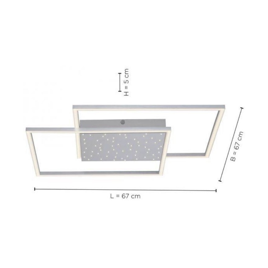 Paul Neuhaus 6024-55 - Dimbare LED Hanglamp voor Oppervlak Montage YUKI LED/49W/230V + afstandsbediening