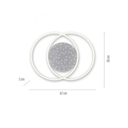 Paul Neuhaus 6025-55 - LED dimbare plafondlamp YUKI LED/48W/230V + afstandsbediening
