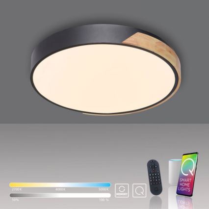 Paul Neuhaus 6071-18 - Dimbare LED plafondlamp Q-PIATO LED/35W/230V diameter 51 cm 2700-5000K Wi-Fi + afstandsbediening