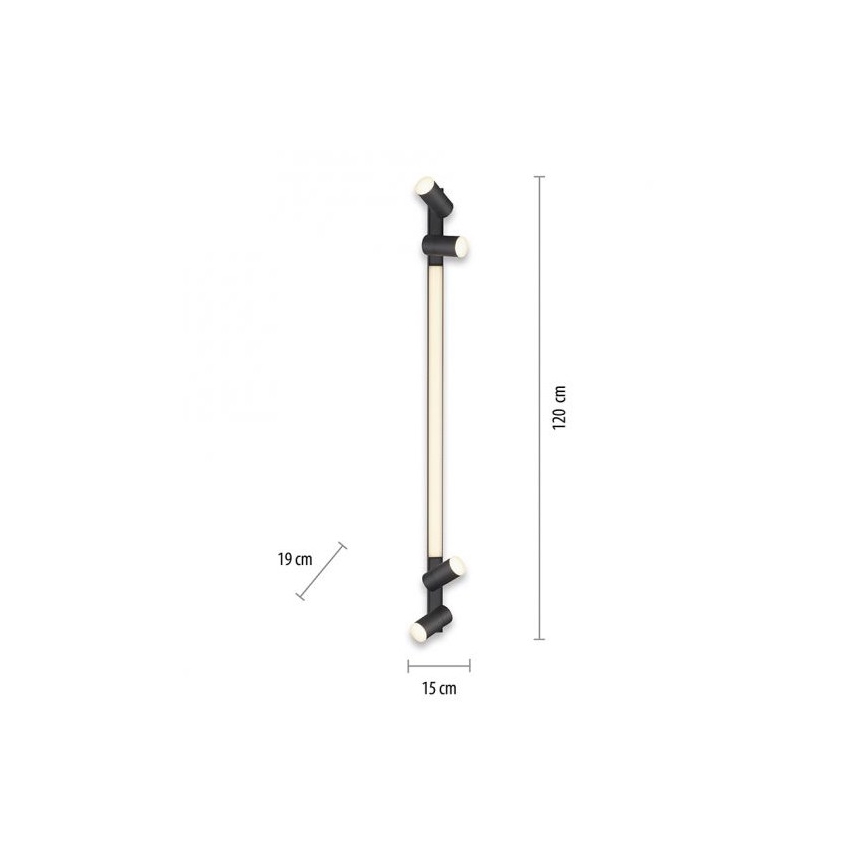 Paul Neuhaus 6121-13 - LED dimbare inbouwspot PURE 4xLED/4W/230V + LED/9W 2700-5000K + afstandsbediening