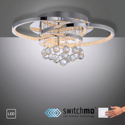 Paul Neuhaus 6267-17 - Dimbare LED plafondlamp ROTAZO LED/32W/230V diameter 45 cm glanzend chroom