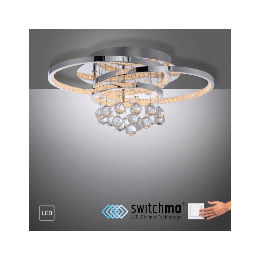 Paul Neuhaus 6267-17 - Dimbare LED plafondlamp ROTAZO LED/32W/230V diameter 45 cm glanzend chroom