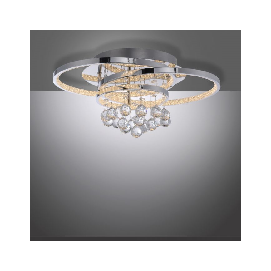 Paul Neuhaus 6267-17 - Dimbare LED plafondlamp ROTAZO LED/32W/230V diameter 45 cm glanzend chroom