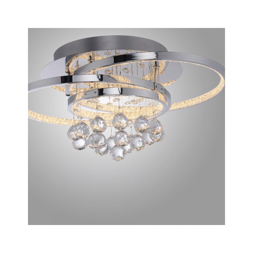 Paul Neuhaus 6267-17 - Dimbare LED plafondlamp ROTAZO LED/32W/230V diameter 45 cm glanzend chroom