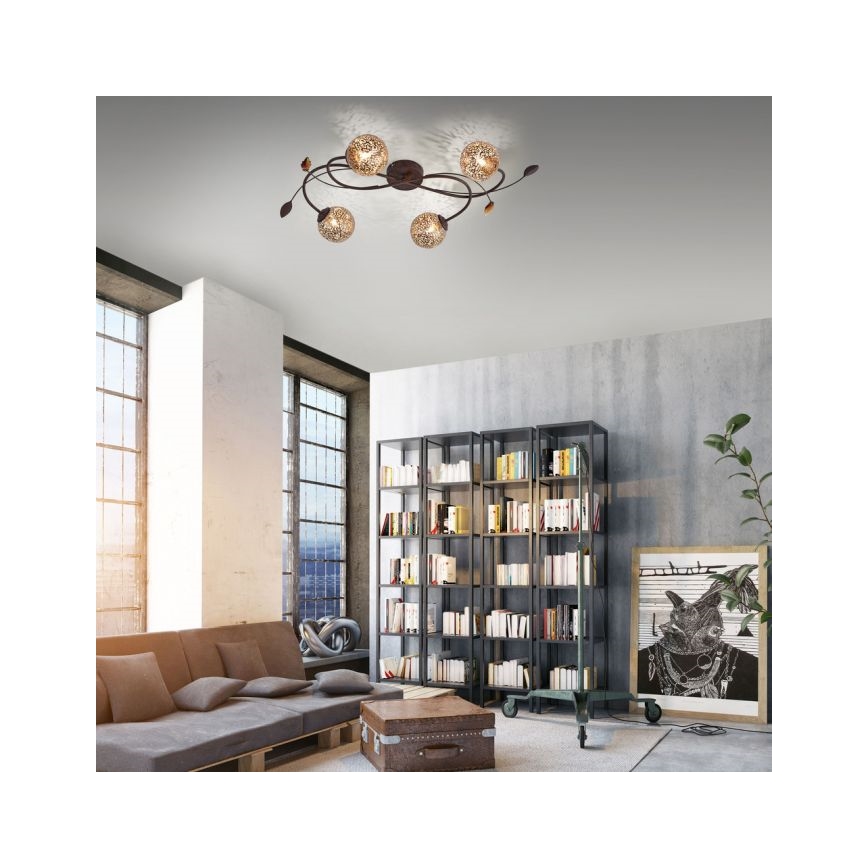 Paul Neuhaus 6395-48 - Plafondlamp GRETA 4xG9/40W/230V