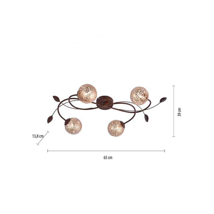 Paul Neuhaus 6395-48 - Plafondlamp GRETA 4xG9/40W/230V