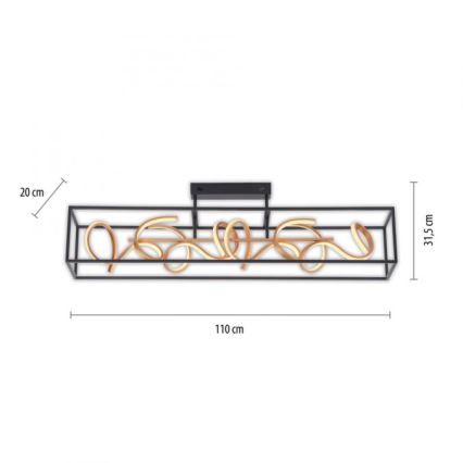 Paul Neuhaus 6473-18 - LED Hanglamp aan koord dimbaar SELINA 4xLED/10,2W/230V