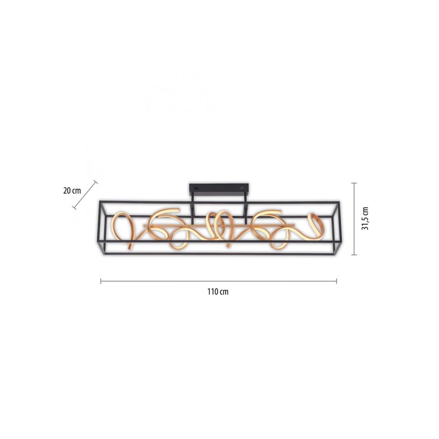 Paul Neuhaus 6473-18 - LED Hanglamp aan koord dimbaar SELINA 4xLED/10,2W/230V