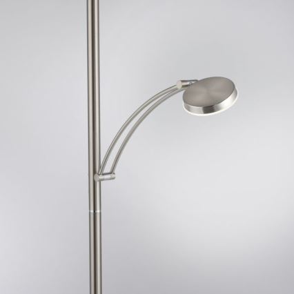 Paul Neuhaus 655-55 - Dimbare LED Staande lamp ALFRED 1xLED/28W+1xLED/4W/230V glanzend chroom