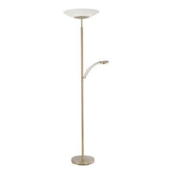 Paul Neuhaus 655-60 - LED dimbare vloerlamp ALFRED LED/28W/230V+LED/4W/230V messing