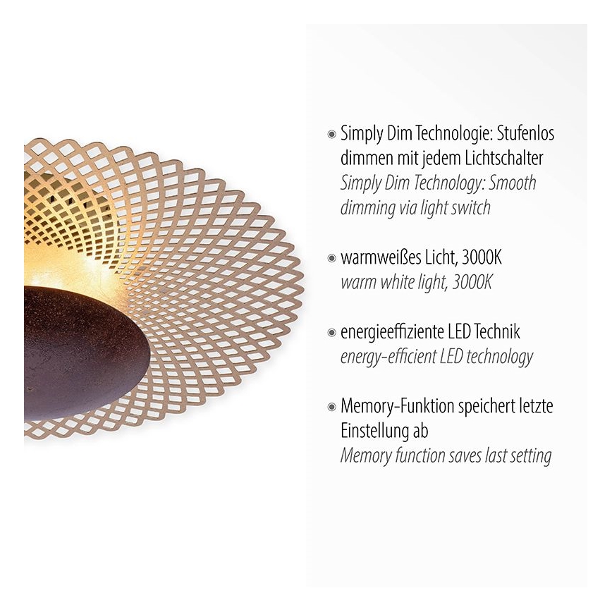 Paul Neuhaus 6551-48 - Dimbare LED Plafond Lamp NEVIS LED/18W/230V