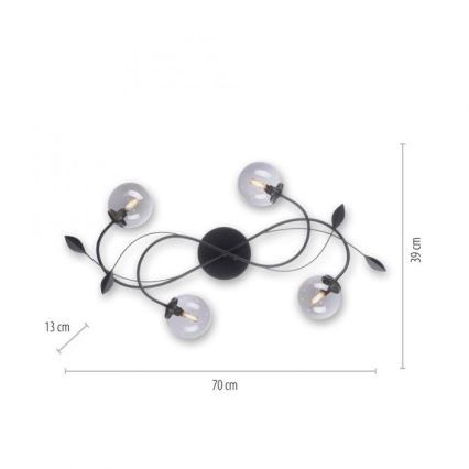 Paul Neuhaus 6724-18 - LED Hanglamp voor Oppervlak Montage WIDOW 4xG9/3W/230V
