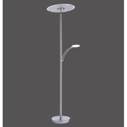 Paul Neuhaus 673-55 - LED dimbare vloerlamp ARTUR 2xLED/21W/230V+LED/6W glanzend chroom