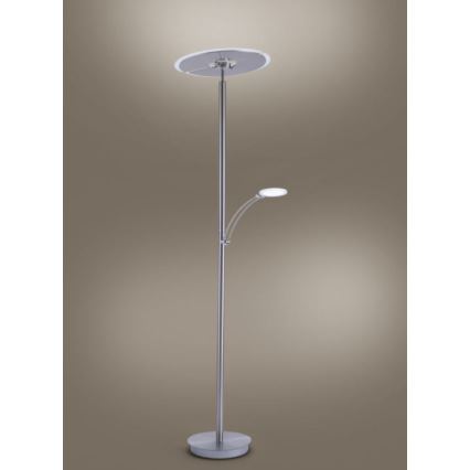 Paul Neuhaus 673-55 - LED dimbare vloerlamp ARTUR 2xLED/21W/230V+LED/6W glanzend chroom