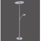 Paul Neuhaus 673-55 - Dimbare Staande LED Lamp ARTUR 2xLED/21W/230V+1xLED/6W chroom