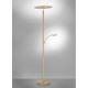 Paul Neuhaus 673-60 - Dimbare Staande LED Lamp ARTUR 2xLED/21W/230V+1xLED/6W goud