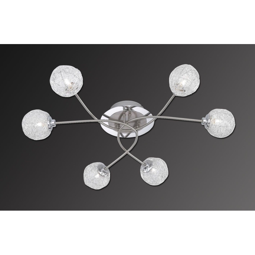 Paul Neuhaus 6796-55 - Hanglamp voor Oppervlak Montage WOMBLE 6xG9/28W/230V