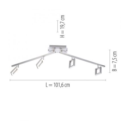 Paul Neuhaus 6960-55 - Dimbare LED Spot INIGO 4xLED/4,2W/230V