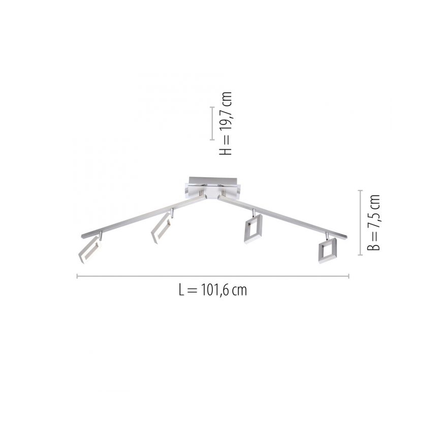 Paul Neuhaus 6960-55 - Dimbare LED Spot INIGO 4xLED/4,2W/230V