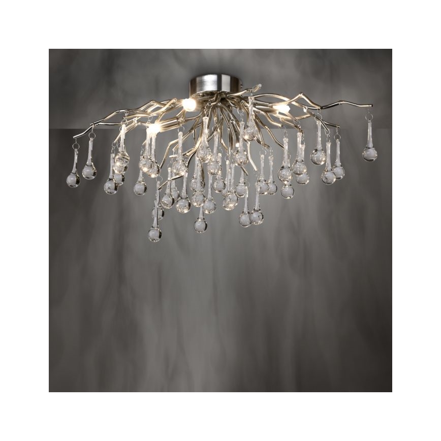 Paul Neuhaus 8090-55 - Bevestigde hanglamp ICICLE 4xG9/40W/230V 30x60 cm glanzend chroom