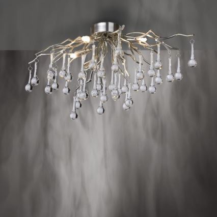 Paul Neuhaus 8090-55 - Bevestigde hanglamp ICICLE 4xG9/40W/230V 30x60 cm glanzend chroom