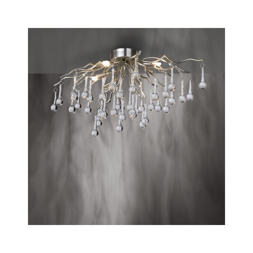 Paul Neuhaus 8090-55 - Bevestigde hanglamp ICICLE 4xG9/40W/230V 30x60 cm glanzend chroom