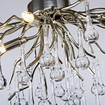 Paul Neuhaus 8090-55 - Bevestigde hanglamp ICICLE 4xG9/40W/230V 30x60 cm glanzend chroom