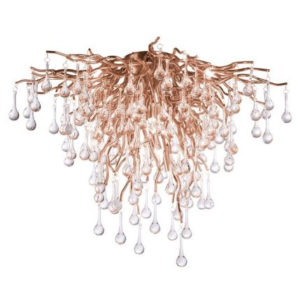 Paul Neuhaus 8091-11 - Bevestigde hanglamp ICICLE 9xG9/40W/230V diameter 50 cm messing