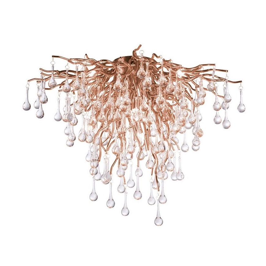 Paul Neuhaus 8091-11 - Bevestigde hanglamp ICICLE 9xG9/40W/230V diameter 50 cm messing