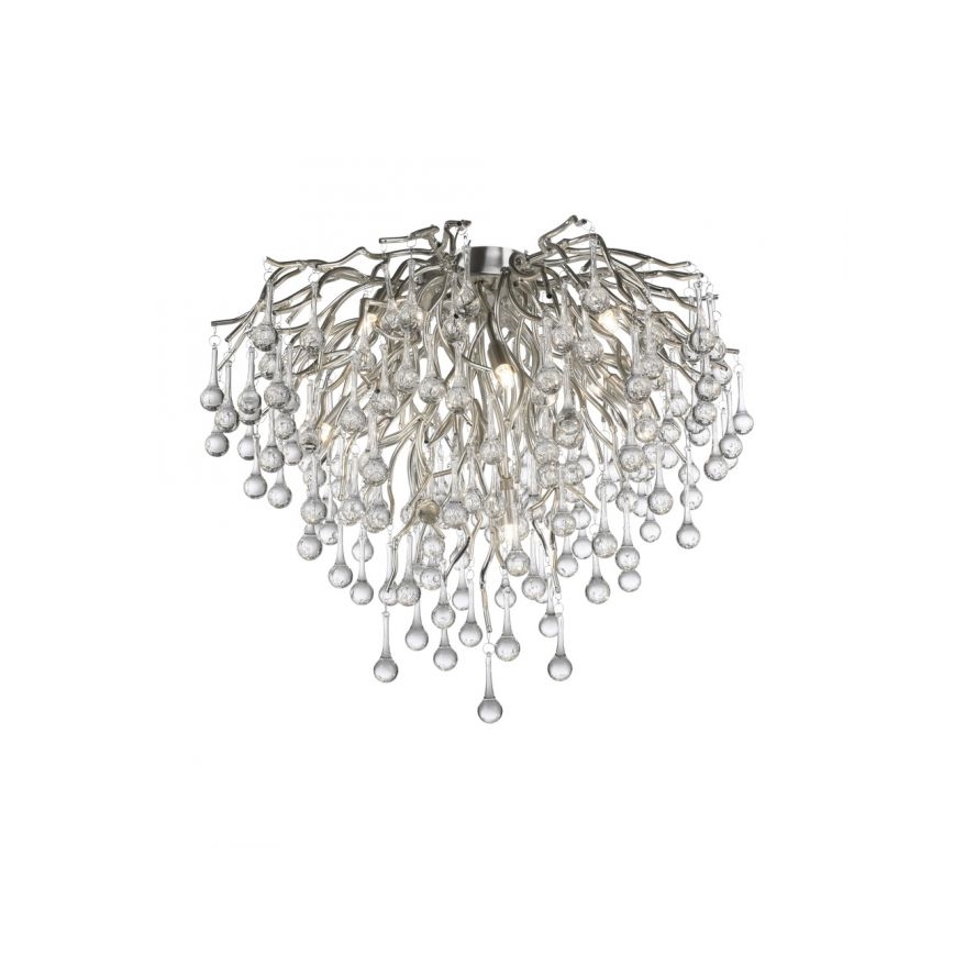 Paul Neuhaus 8091-55 - Bevestigde hanglamp ICICLE 9xG9/40W/230V diameter 50 cm glanzend chroom
