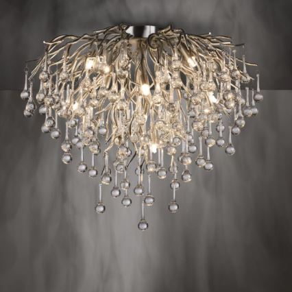 Paul Neuhaus 8091-55 - Bevestigde hanglamp ICICLE 9xG9/40W/230V diameter 50 cm glanzend chroom