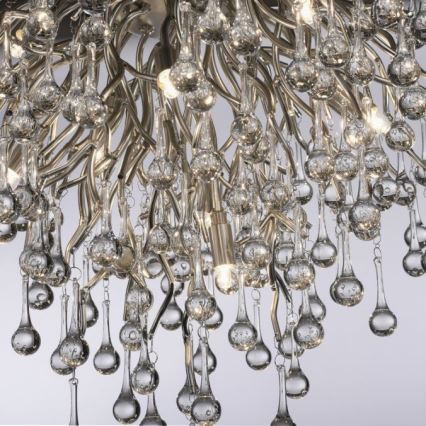 Paul Neuhaus 8091-55 - Bevestigde hanglamp ICICLE 9xG9/40W/230V diameter 50 cm glanzend chroom