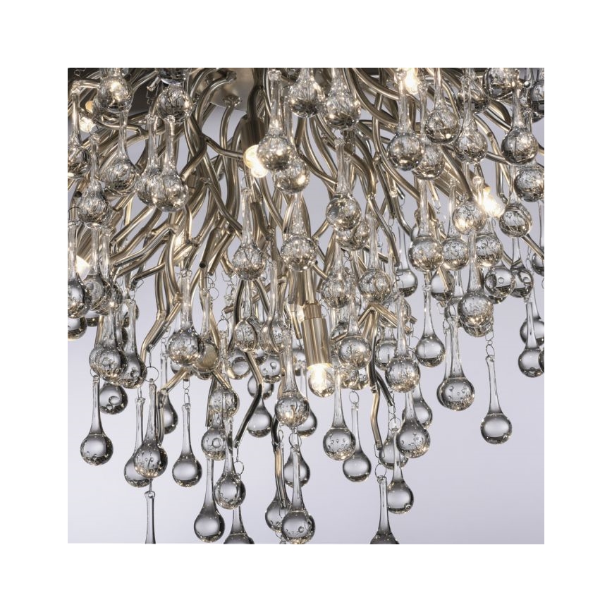 Paul Neuhaus 8091-55 - Bevestigde hanglamp ICICLE 9xG9/40W/230V diameter 50 cm glanzend chroom