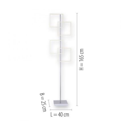 Paul Neuhaus 817-55 - Dimbare en Staande LED Lamp INIGO 4xLED/8W/230V + afstandsbediening