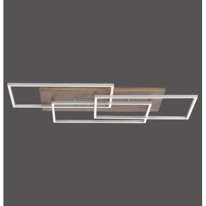 Paul Neuhaus 8330-79 - Dimbare LED bevestigde hanglamp PALMA 3xLED/12W/230V grenen + afstandsbediening