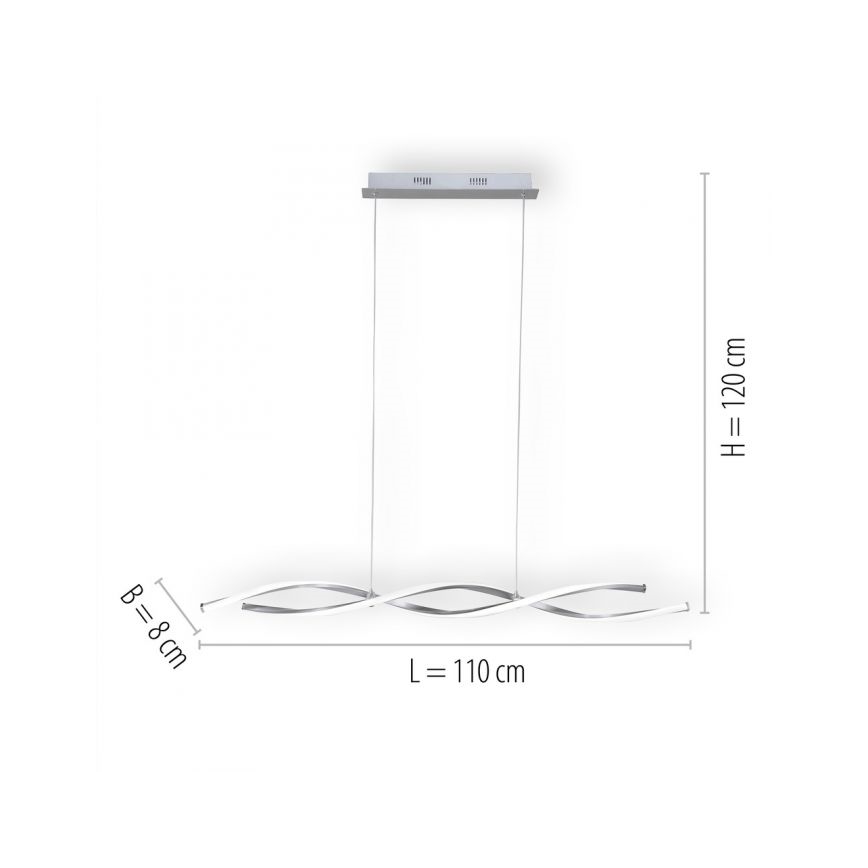 Paul Neuhaus 9142-55 - Dimbare LED Hanglamp aan een koord POLINA 2xLED/10,2W/230V