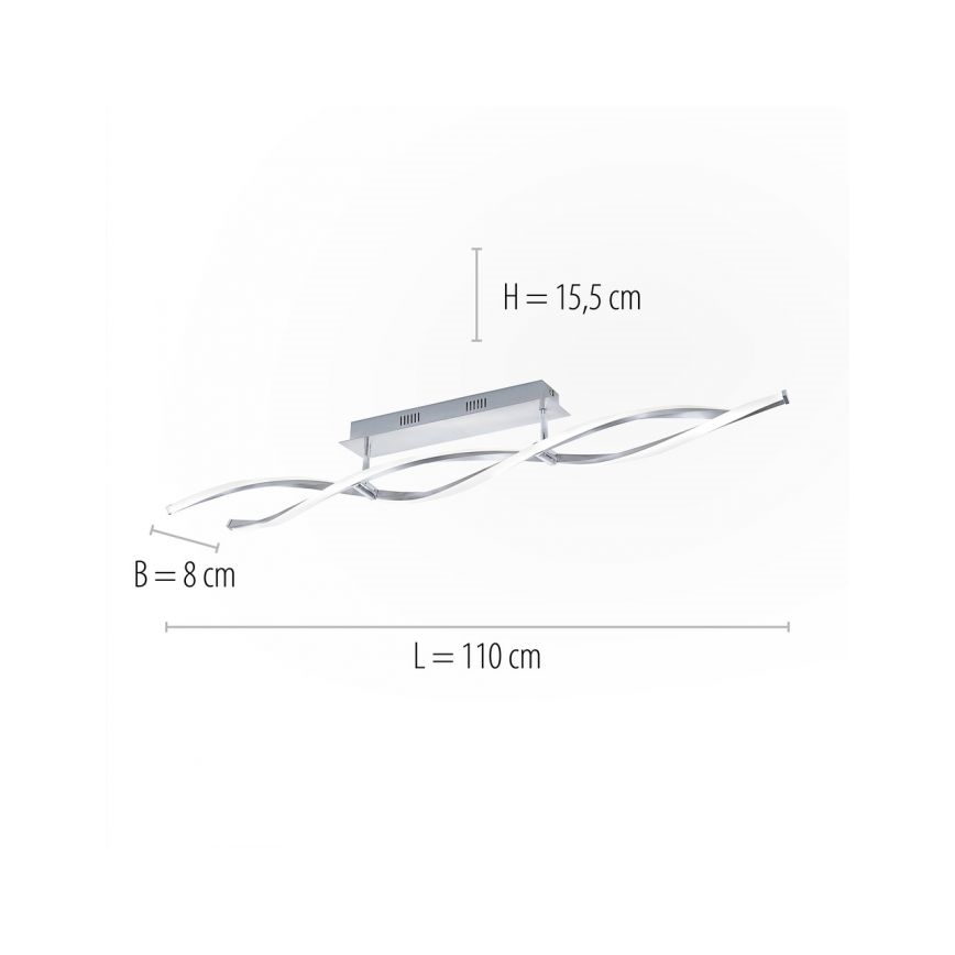 Paul Neuhaus 9143-55 - Dimbare LED Hanglamp voor Oppervlak Montage POLINA 2xLED/10,2W/230V